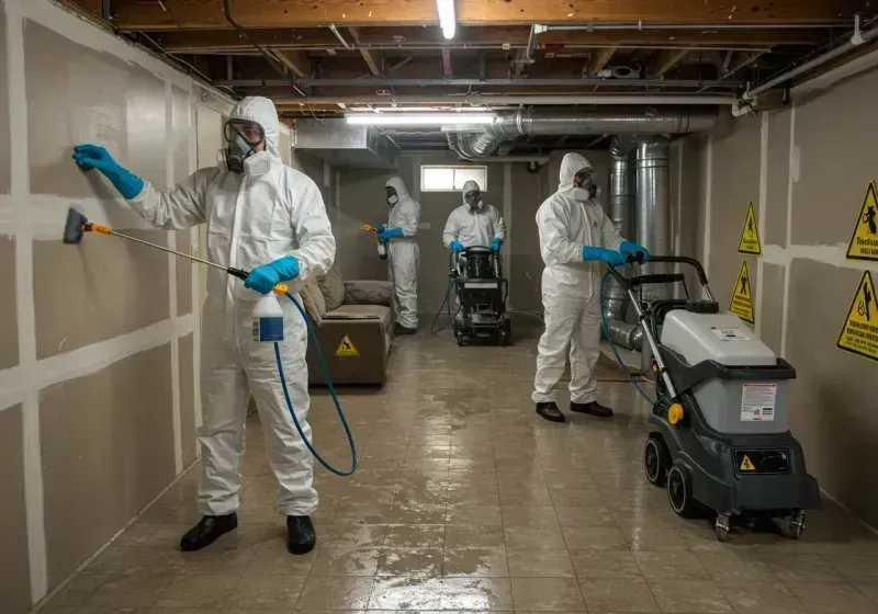 Basement Moisture Removal and Structural Drying process in Earlham, IA